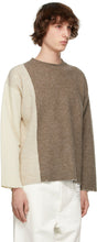 Maison Margiela Brown Wool Paneled Sweater