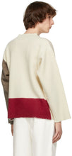 Maison Margiela Brown Wool Paneled Sweater
