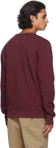 Maison Margiela Burgundy Logo Sweatshirt