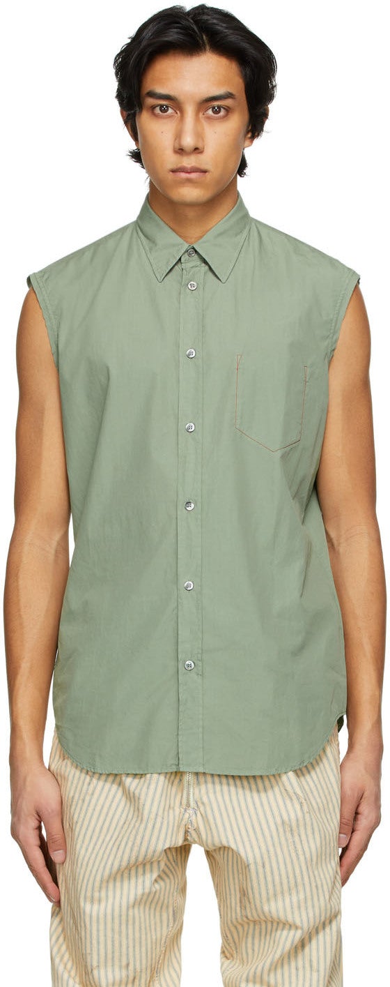Maison Margiela Green 'Memory Of' Shirt - Maison Margiela Green 'Memory of' Shirt - Maison Margiela 그린 '메모리'셔츠