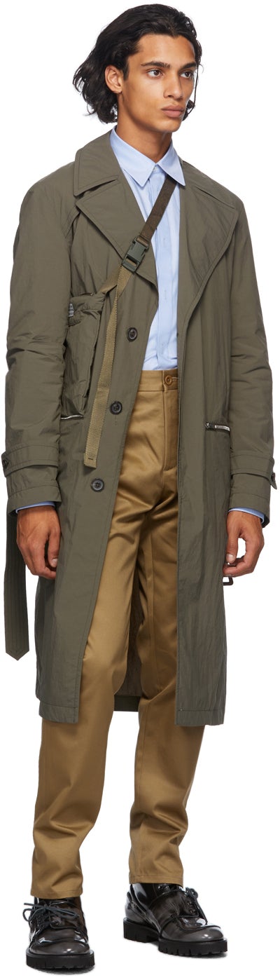 Maison Margiela Green Recycled Packable Trench Coat