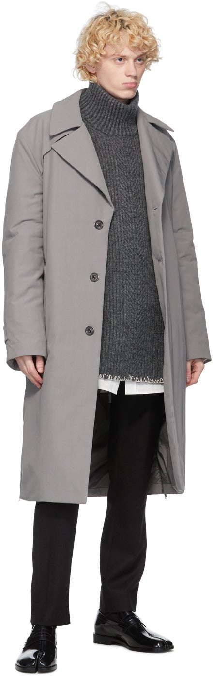 Maison Margiela Grey Classic Trench Coat
