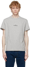 Maison Margiela Grey Distorted Logo T-Shirt - T-shirt de logo distorsé de Maison Margiela - Maison Margiela 회색 왜곡 된 로고 티셔츠