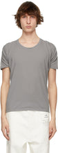 Maison Margiela Grey Draped Back T-Shirt - T-shirt à dos drapé gris MAISON MARGIELA - Maison Margiela Gray는 T 셔츠를 뒤덮었습니다