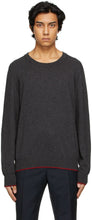 Maison Margiela Grey Elbow Patch Sweater - MAISON MARGIELA GREY COUCHE PATCH PATCH PORT - Maison Margiela 회색 팔꿈치 패치 스웨터