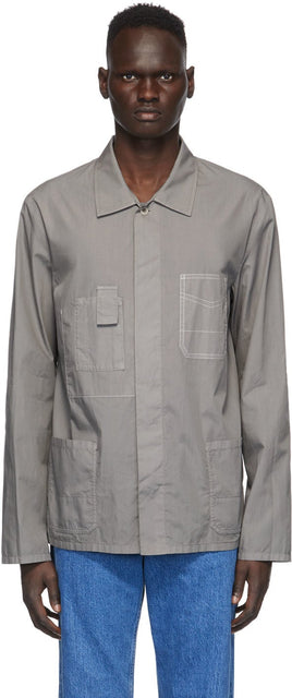 Maison Margiela Grey Garment-Dyed Shirt - MAISON MARGIELA GREY Chemise teint de vêtement gris - Maison Margiela 그레이 의류 염색 셔츠