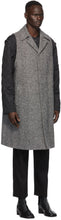 Maison Margiela Grey Herringbone Wool Coat