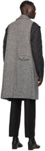 Maison Margiela Grey Herringbone Wool Coat