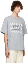 Maison Margiela Grey Oversized Tape Print T-Shirt