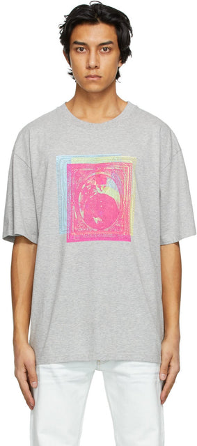 Maison Margiela Grey Stamps T-Shirt - T-shirt de timbres gris Maison Margiela - Maison Margiela 그레이 스탬프 티셔츠