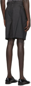 Maison Margiela Grey Two Play Popeline Shorts