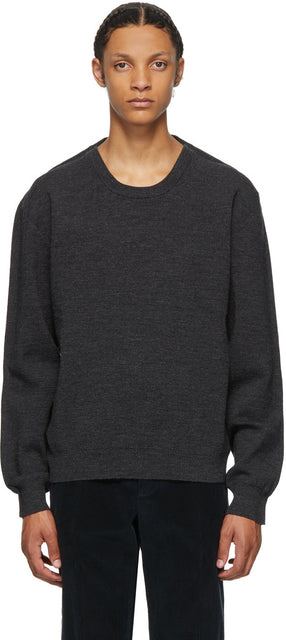 Maison Margiela Grey Wool Sweater - MAISON MARGIELA Pull en laine grise - Maison Margiela 회색 양모 스웨터