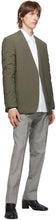 Maison Margiela Khaki Garment-Dyed Collarless Blazer