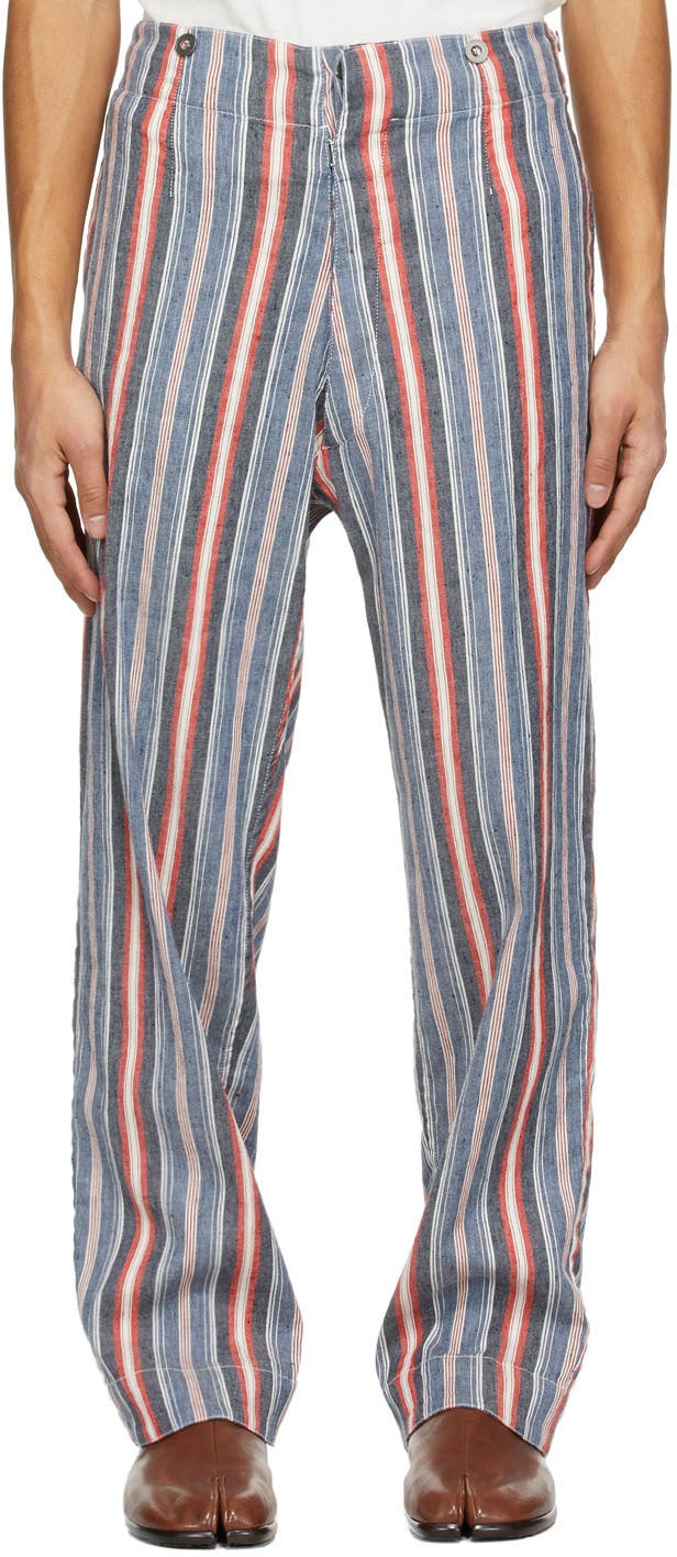 Maison Margiela Multicolor Striped Trousers - Pantalon à rayures multicolores MAISON MARGIELA - Maison Margiela 여러 가지 빛깔의 줄무늬 바지