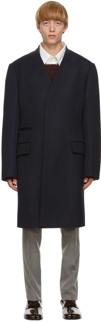 Maison Margiela Navy Cavalry Coat - MAISON MARGIELA NAVY CAVALERY COATER - Maison Margiela 해군 기병 코트