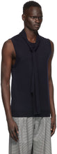 Maison Margiela Navy Gauge 12 Scarf Vest