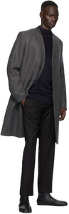 Maison Margiela Navy Mock Neck Sweater