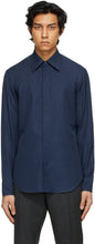 Maison Margiela Navy Poplin Shirt - Chemise en popeline de marine Maison Margiela - Maison Margiela Navy Poplin Shirt.