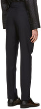 Maison Margiela Navy Techno Wool Slim-Fit Trousers