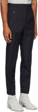 Maison Margiela Navy Techno Wool Trousers