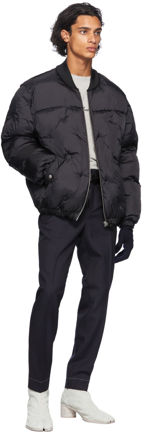 Maison Margiela Navy Techno Wool Trousers