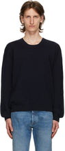 Maison Margiela Navy Wool 14 Gauge Sweater - MAISON MARGIELA Laine de laine de la laine de la marine 14 - Maison Margiela 해군 양모 14 게이지 스웨터