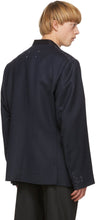 Maison Margiela Navy Wool Covert Blazer