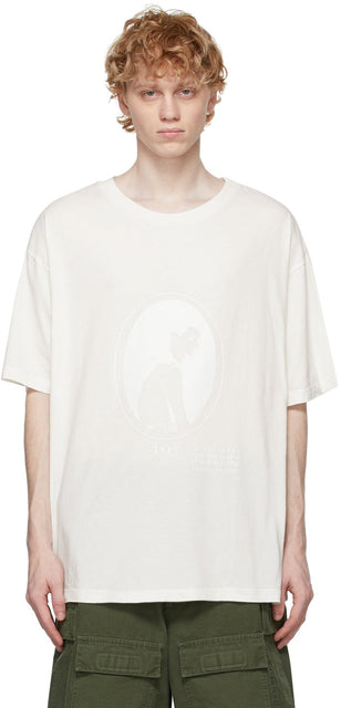 Maison Margiela Off-White Cameo T-Shirt - MAISON MARGIELA T-shirt Cameo Off-White - Maison Margiela Off-White 카메오 티셔츠