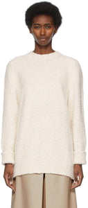 Maison Margiela Off-White Cotton Brushed Sweater - MAISON MARGIELA Pull brossé en coton blanc coton blanc - Maison Margiela Off-White Cotton Brushed Sweater