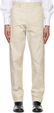 Maison Margiela Off-White Cotton Chino Trousers - MAISON MARGIELA Pantalon chino coton blanc coton blanc - Maison Margiela Off-White 면화 치노 바지