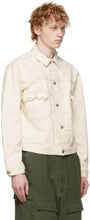 Maison Margiela Off-White Denim Fitted Sports Jacket