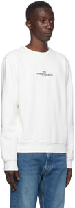 Maison Margiela Off-White Logo Crewneck Sweatshirt