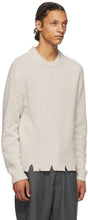 Maison Margiela Off-White Wool Oversized Destroyed Sweater