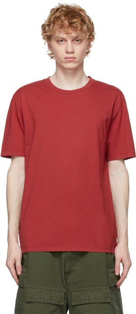 Maison Margiela Red Jersey T-Shirt - T-shirt Jersey rouge MAISON MARGIELA - Maison Margiela Red Jersey T 셔츠