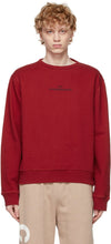 Maison Margiela Red Logo Sweatshirt - Sweat-shirt de logo rouge MAISON MARGIELA - Maison Margiela 레드 로고 스웨터