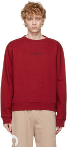 Maison Margiela Red Logo Sweatshirt - Sweat-shirt de logo rouge MAISON MARGIELA - Maison Margiela 레드 로고 스웨터