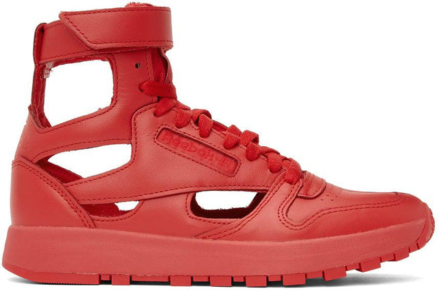 Maison Margiela Red Reebok Edition Tabi High-Top Sneakers - MAISON MARGIELA RED REEBOK EDITION TABI Sneakers High-Top - Maison Margiela Red Reebok Edition Tabi 하이 탑 스니커즈