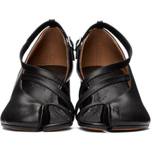 Maison Margiela SSENSE Exclusive Black Exposed Toe Ankle Strap Tabi Sandals