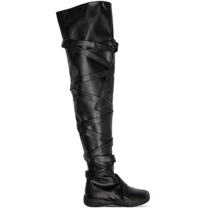 Maison Margiela SSENSE Exclusive Black Tabi Low Thigh-High Boots