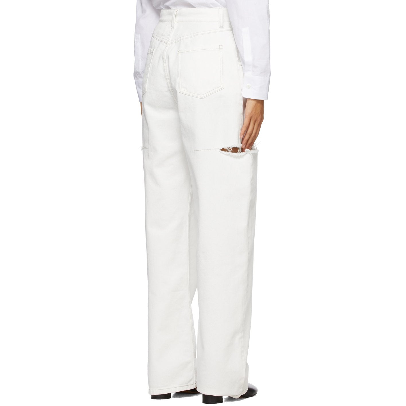 Maison Margiela SSENSE Exclusive White Thigh Slit Jeans – BlackSkinny