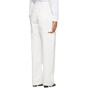 Maison Margiela SSENSE Exclusive White Thigh Slit Jeans