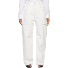 Maison Margiela SSENSE Exclusive White Thigh Slit Jeans - Maison Margiela Ssense Ssense EXCLUSIVE THIGHIQUE SLIGE SLIT - Maison Margiela Ssense 독점적 인 흰색 허벅지 슬릿 청바지