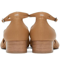 Maison Margiela Tan Ankle Strap Tabi Heels