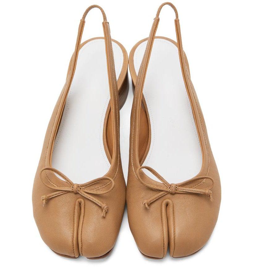 Maison Margiela Tan Slingback Tabi Heels