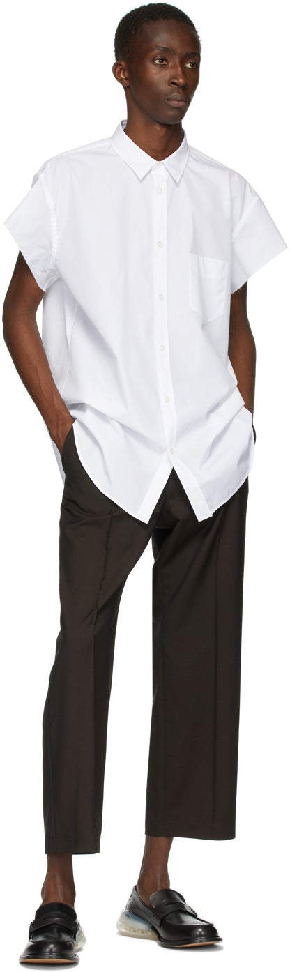 Maison Margiela White Cap Sleeve Shirt