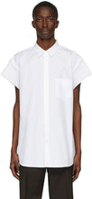 Maison Margiela White Cap Sleeve Shirt - Chemise à manches blanches Maison Margiela - Maison Margiela 화이트 캡 슬리브 셔츠