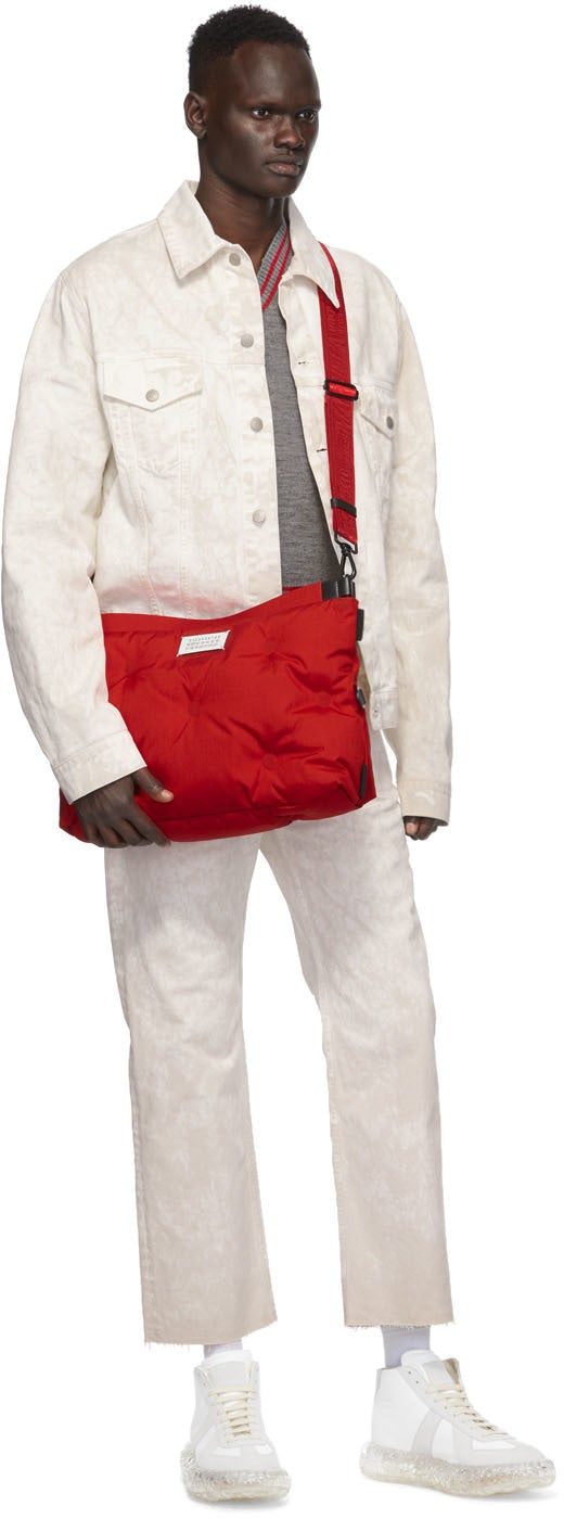 Maison Margiela White Denim Marble Wash Jeans