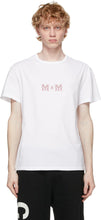 Maison Margiela White Embroidered Logo T-Shirt - T-shirt de logo brodé blanc MAISON MARGIELA - Maison Margiela 화이트 수 놓은 로고 티셔츠
