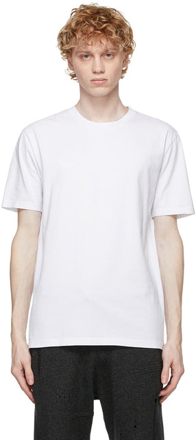 Maison Margiela White Jersey T-Shirt - T-shirt Jersey blanc Maison Margiela - Maison Margiela 화이트 유니폼 티셔츠