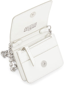 Maison Margiela White Leather Small Chain Wallet Bag